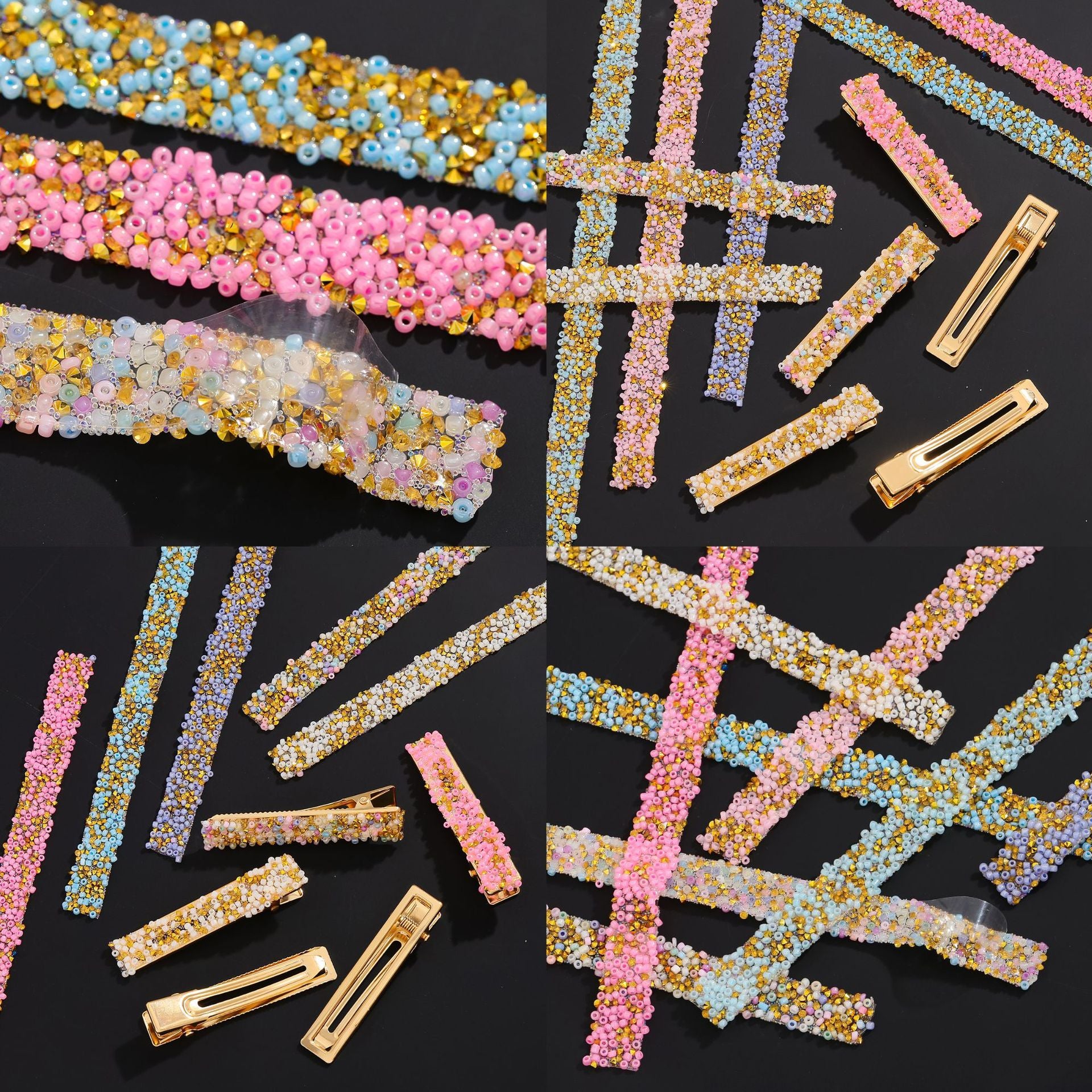 Wholesale 10pcs/pack Double-Sided Adhesive Hot Melt Backing 1. 5cm Wide Diamond Belt